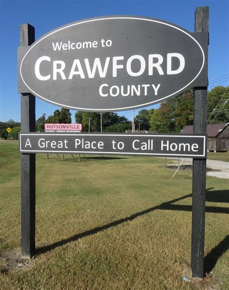 Welcome To Crawford County Sign Hutsonville Illinois A Photo On