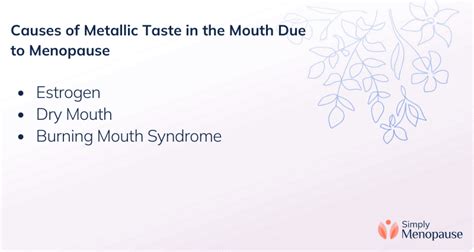 Can Menopause Cause a Metallic Taste in the Mouth? Find Out