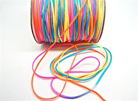 Nylon Rainbow Jewelry Cord 15mm Or 08mm Rainbow Necklace And Etsy