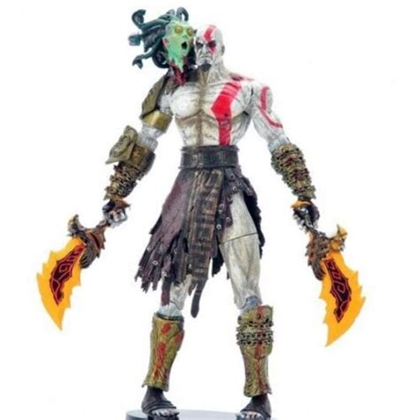 Neca God Of War Kratos Golden Fleece Armor Medusa Head Game Action