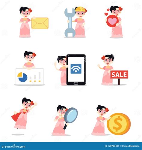 Female Masquerade Masks Vector Illustration | CartoonDealer.com #59946082