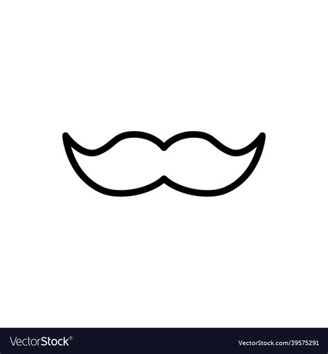 Mustache Icon Moustache Royalty Free Vector Image