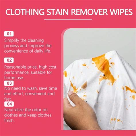 Clothing Stain Removal Wet Wipes, Gentle Cleaning For Clothes, Kitchen