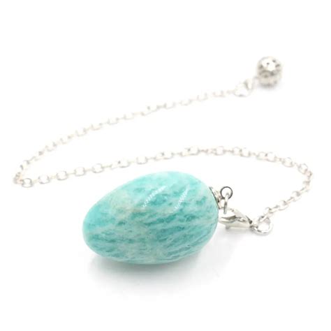 Egg Shaped Natural Stone Pendulum For Dowsing Wicca Healing Point