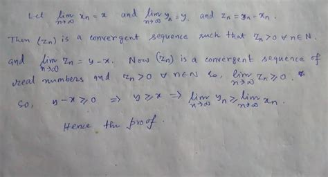 If Xn And Yn Are Two Convergent Sequence Such That Xn Andlt Yn