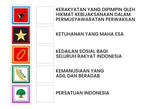 Pasangkan Simbol Sila Pancasila Match Up