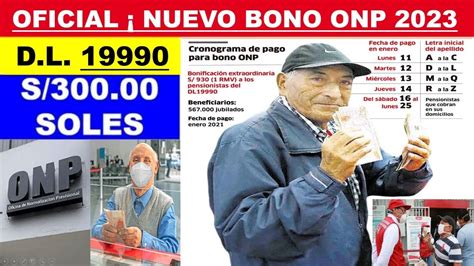 Nuevo Bono Onp Ya Es Oficial D L Aportantes Y Ex Aportantes