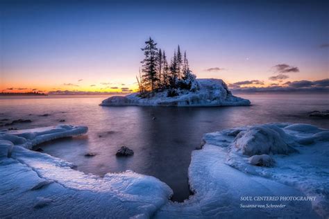 Lake Superior, Winter Landscape, Sunburst, Ice, Nature Photography, North Shore Minnesota, Blue ...