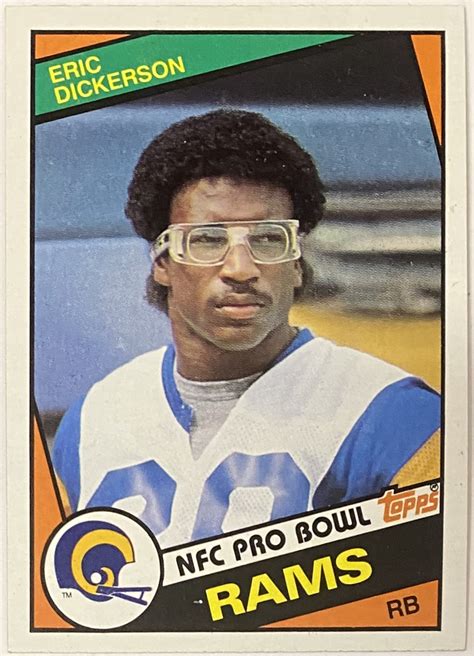 Eric Dickerson 1984 Topps Los Angeles Rams Football Rookie Card KBK