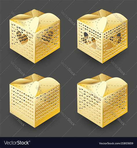 Set of realistic 3d collection colorful gold Vector Image