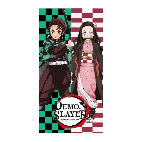 Demon Slayer Tanjiro And Nezuko Beach Towel Nerdom Greece