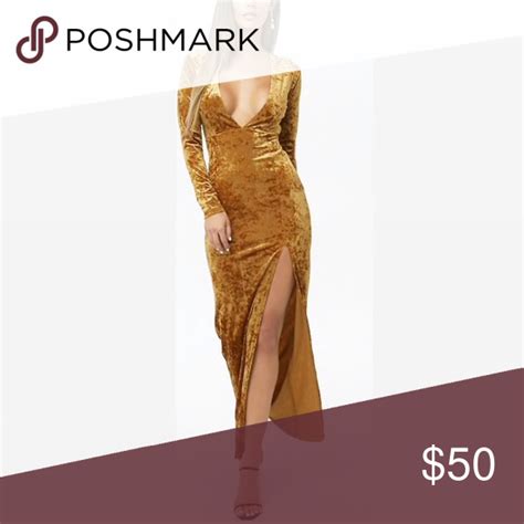 Velvet Gold Medium Dress Gold Velvet Dress Dresses Medium Dress