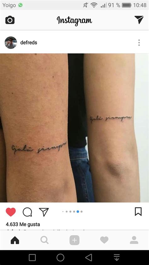 Ojal Siempre Tatuaje Novios Tipografias Tatuaje Tatuajes Escritos