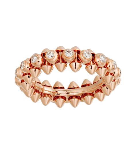 Cartier Rose Gold and Diamond Clash de Cartier Ring | Harrods US