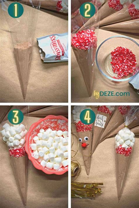 Diy Hot Chocolate Cones And Reindeers 4 Easy Steps Bydeze