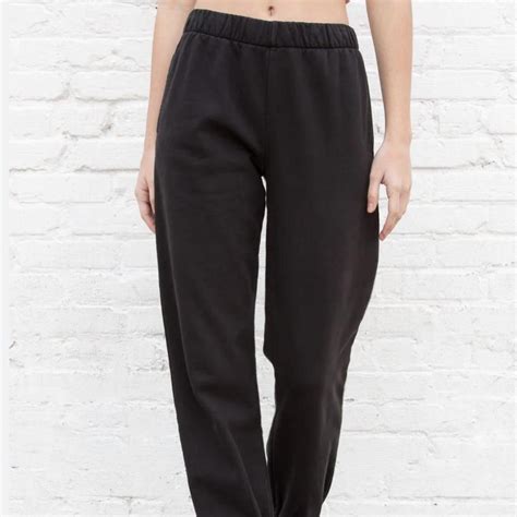 Brandy Melville Black Rosa Sweatpants In Super Good Depop