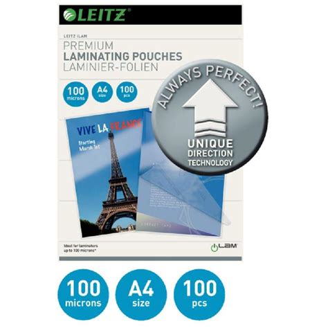 Pochettes De Plastification Leitz A Ilam Udt Transparente