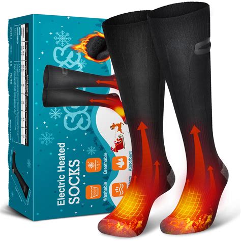 4000mah Heated Socks For Men And Women Winter Thermal For Skiing Hiking