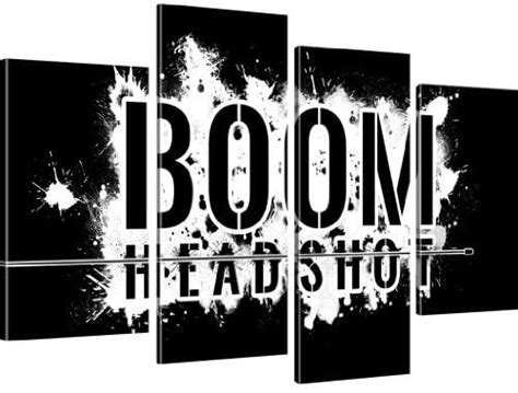 Amazon De Kunstlab Boom Headshot Gamer Wandbilder Auf Leinwand Besser