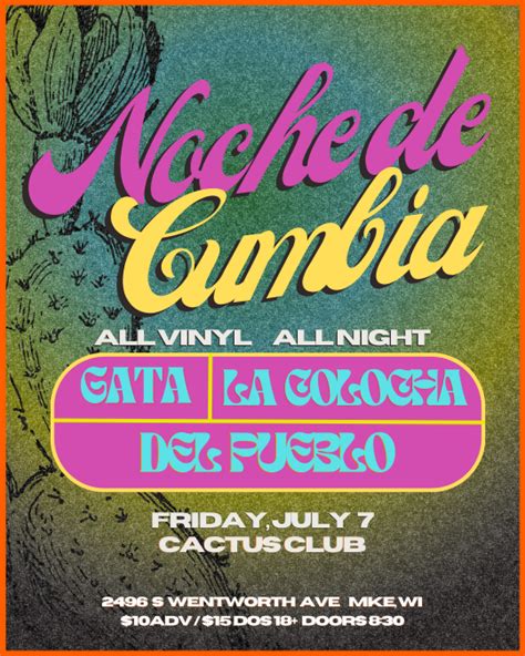 Noche De Cumbia All Vinyl All Night Cactus Club