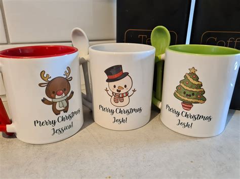 Personalised Cute Christmas Mug With Or Without Spoon Etsy UK