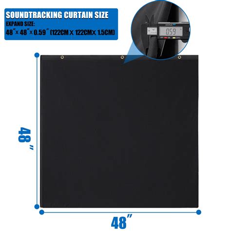 Sound Absorbing Curtain 48 X 48 Sound Dampening Curtain Reduce Noise And