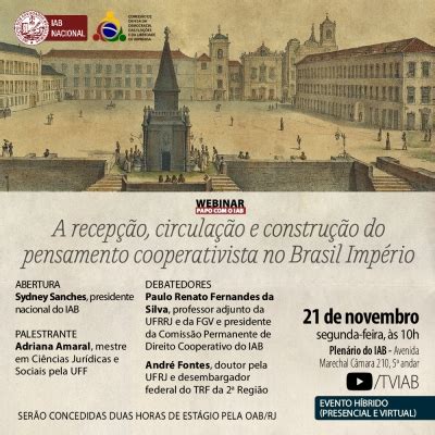 O pensamento cooperativista no Brasil Império será tema de webinar do