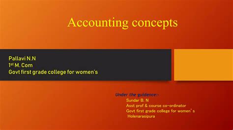 Accounting Concepts Ppt