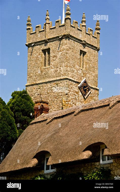 Godshill Village Church Isle Of Wight UK Stock Photo Alamy