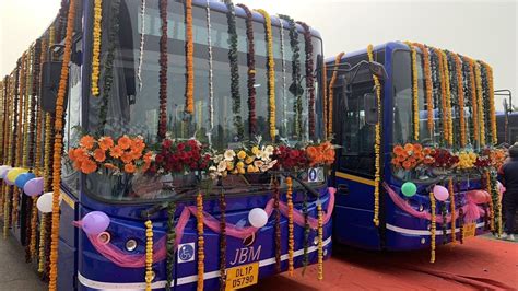 Delhi CM Arvind Kejriwal Inaugurates 100 New AC CNG Low Floor Buses In