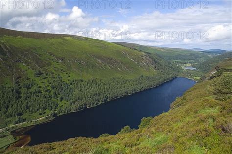 20093567 Ireland Wicklow Glendalough View East From The Spink Wak On