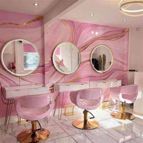 Pink Marble Effect With Gold Leaf Accents