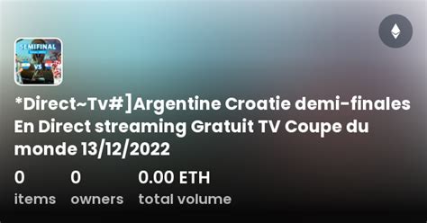 Direct Tv Argentine Croatie Demi Finales En Direct Streaming Gratuit