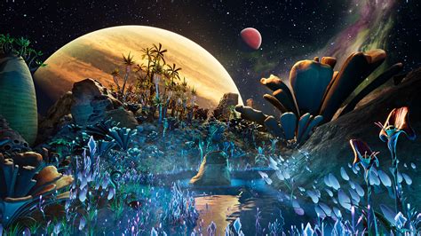 Artstation Alien Planet Fantasy Environment Grassland Plants Ue4