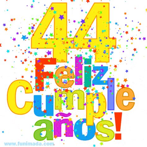 Imagen  Festiva Y Colorida De Feliz Cumpleaños Número 44