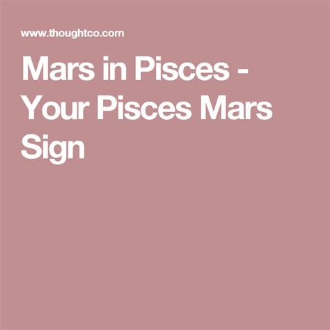 Your Pisces Mars Sign What Are The Traits Mars In Pisces Pisces