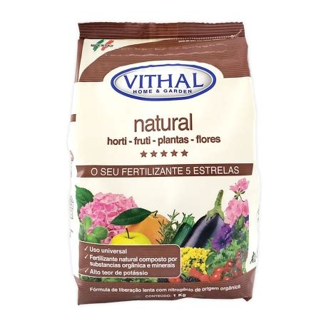 Fertilizante Vithal Natural Horti Fruti Plantas E Flores 1kg