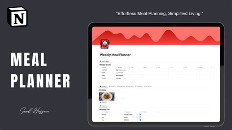 Notion Meal Planner Productivity Template