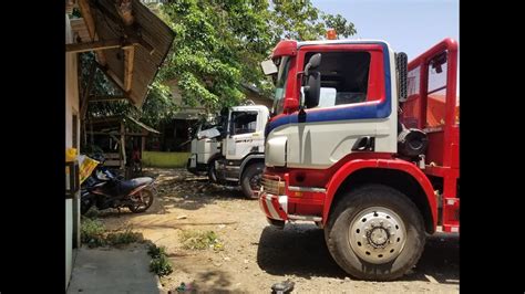 Konvoi Tiga Truk Eropa Lowbed 16 Ban Membawa Barang Negara Senilai