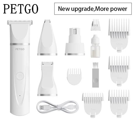 PETGO 4 In 1 Pet Electric Hair Clipper Grooming Trimmer Nail Grinder