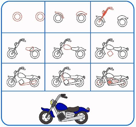 Comment Dessiner Une Moto Simple Dessin Facile