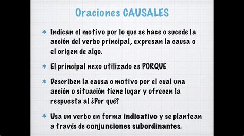 Ejemplos De Oraciones Causales Consecutivas Y Condicionales