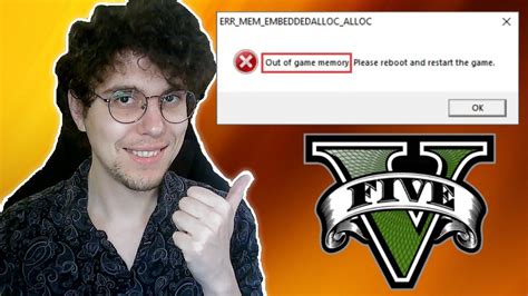 How To Fix GTA 5 Out Of Game Memory YouTube