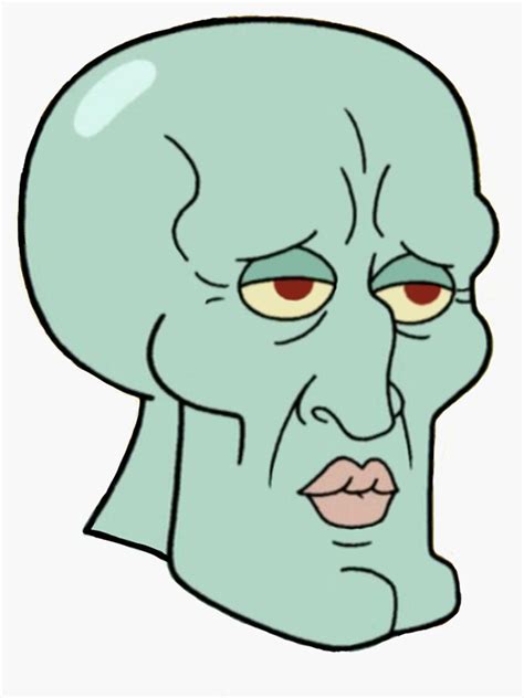 Handsome Squidward Sticker For Sale By Squidwardmemes Redbubble