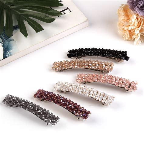 6PCS Women Hair Clip Decorative Rhinestone Hair Side Clip Hair Barrette ...