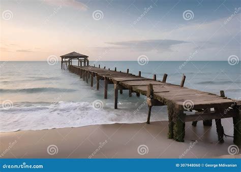 Abandoned Pier Waterfront Generate Ai Royalty Free Stock Image