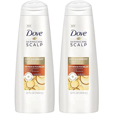 Dove Dermacare Anti Dandruff And Itchy Scalp Shampoo Dryness And Itch Relief 2 Pack 12 Fl Oz Each