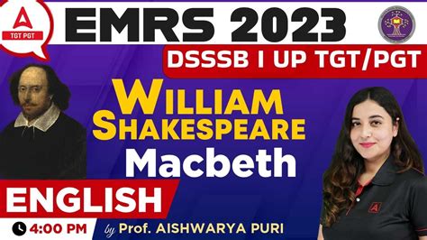 Emrs Tgt Pgt English Classes Dsssb Up English By Aishwarya Puri