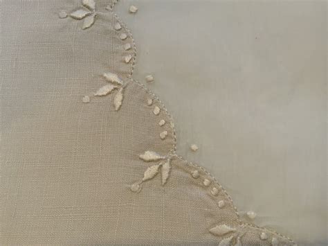 6 Vintage Madeira Linen Organdy Hand Embroidered Placemats NOS EBay