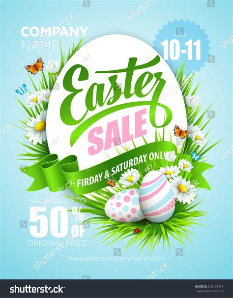 Easter Poster Vector Illustration Royalty Free Stock Vector 248175415